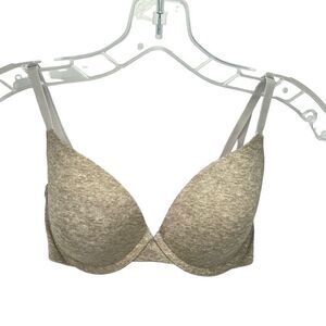 Victoria's Secret Pink Womens Push Up Bra Underwire Padded Tan 28B